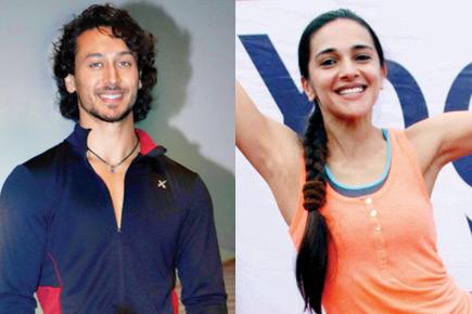Tiger Shroff and Tara Sharma perform Yoga in Mumbai