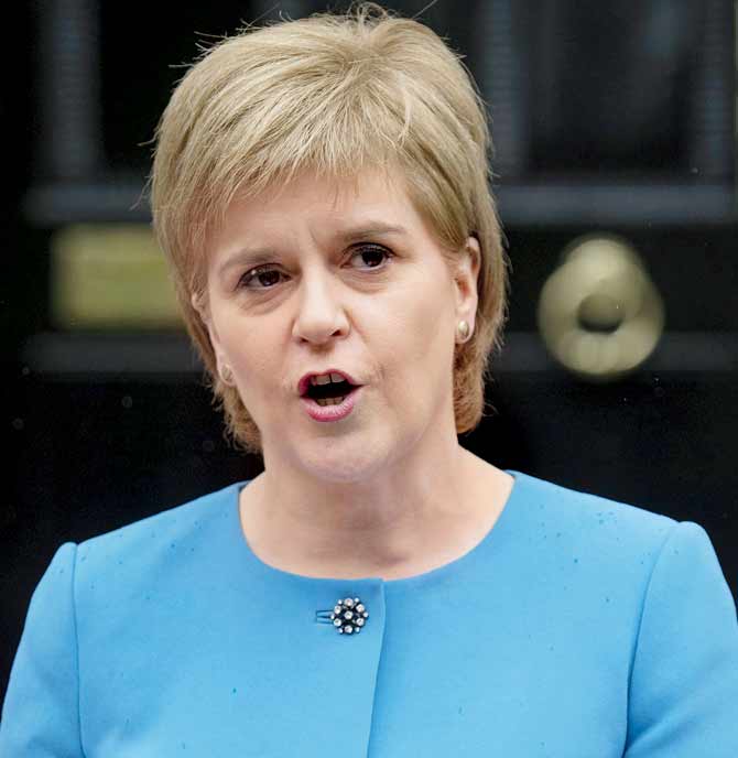 Nicola Sturgeon in Edinburgh, Scotland