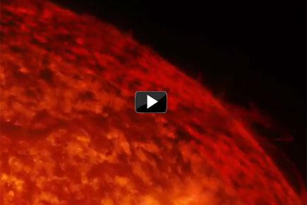 Watch video: Twisting of Solar materials on Sun's surface