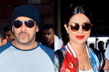 Spotted: Salman Khan and Priyanka Chopra at Mumbai airport