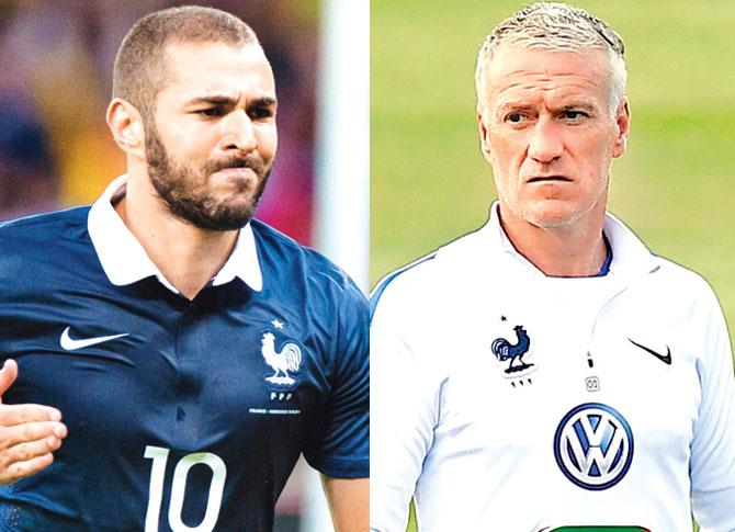 Karim Benzema and Didier Deschamps 