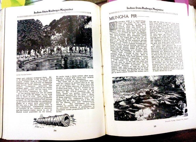A spread inside the Indian State Railway magazine