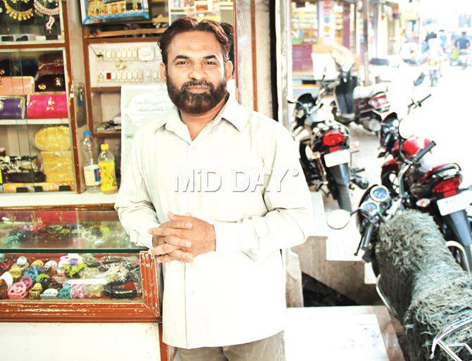 Raees Ahmed 45, who had been accused of planting the Malegaon bombs, says his wife had to sell their shop at a nominal amount to raise money. His children’s education suffered. Today, he runs an artificial jewellery store in Malegoan. PIC/ Mubasshir Mushtaq