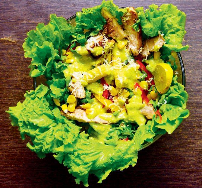Chicken and Cheese Salad. Pics/Atul Kamble