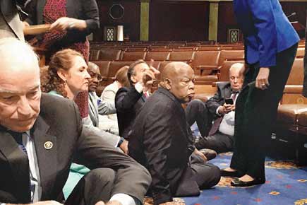 US Democrats stage sit-in for stricter gun control