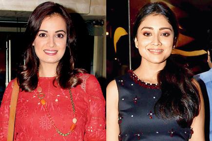Shriya Saran and Bhumi Pednekar watch 'Dhanak'