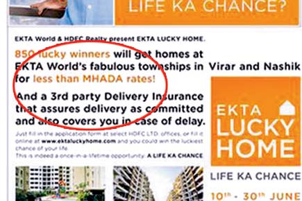 Oops! Builder offers flats in Virar, at rates cheaper than MHADA