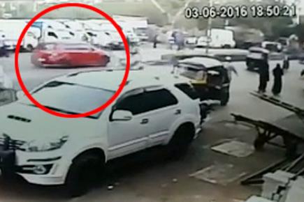 Caught on camera: Speeding car rams into 19 year old