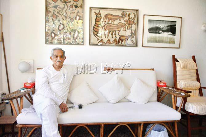 Shirish Patel at his Carmichael Road home in South Mumbai. Pic/Bipin Kokate