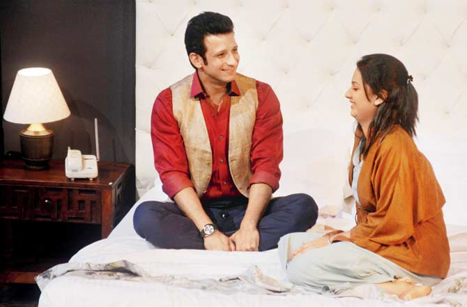 Adapted from Bernard Slade’s Same Time Next Year, the play Main Aur Tum is directed by Sharman Joshi, who also plays the lead, along with Tejashree Pradhan