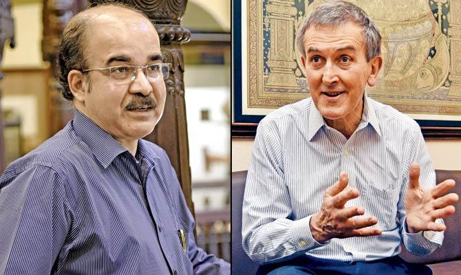 (Left) Dr Sabyasachi Mukherjee; (right) Neil MacGregor 