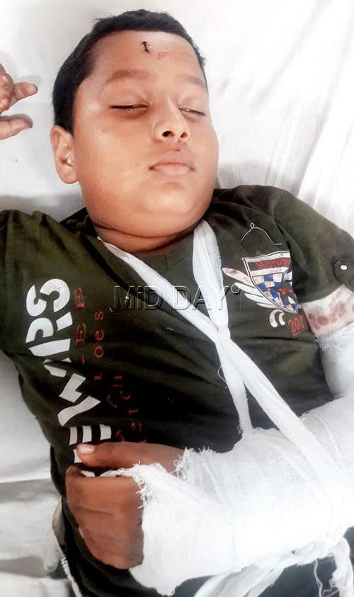 Om Dhige, Sunita’s son, at MGM hospital