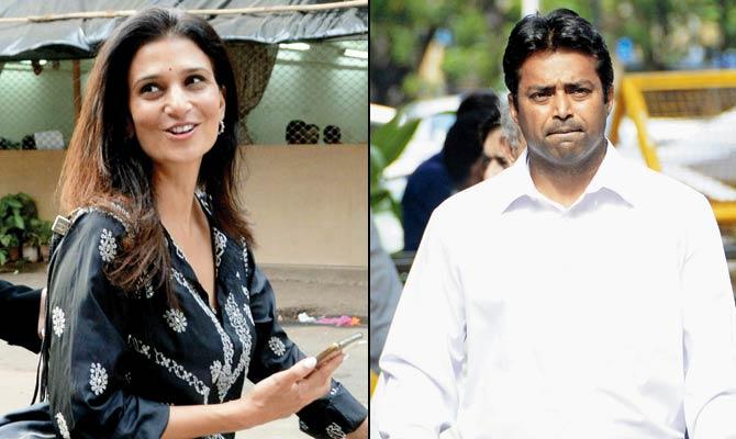 Rhea Pillai termed the first proposal from Leander’s lawyers as ‘not acceptable’ (right) The next hearing of the case will be on August 22, when Paes returns from tennis tournaments. File pics