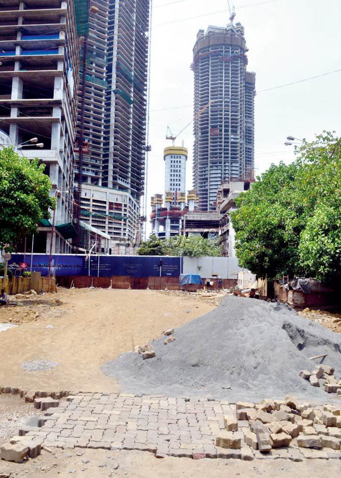 Roads in Parel and Worli are often dug up, and tend to stay that way for long. Pic/Datta Kumbhar