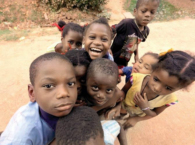 Siddi children in a still from the documentary