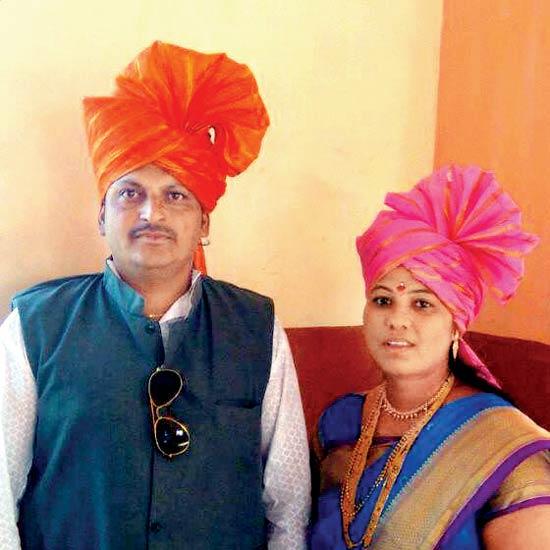 Sunita Dhige with her husband Tanaji