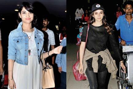 Spotted: Tamannaah Bhatia and Aditi Rao Hydari at Mumbai airport