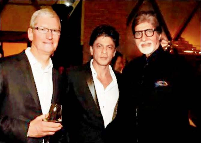 Tim Cook, SRK and Amitabh Bachchan