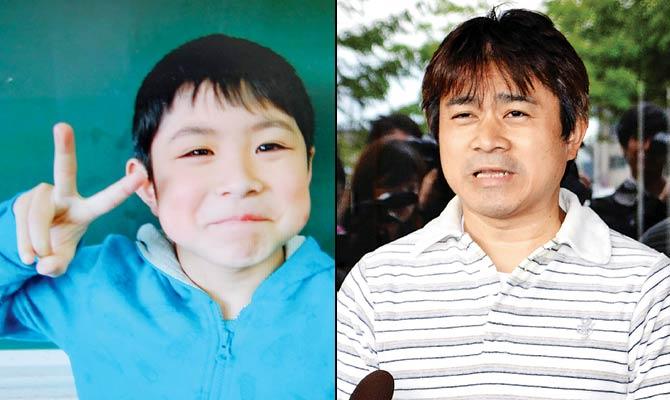 Yamato Tanooka and Yamato’s father. Pics/AFP