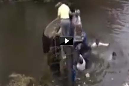 Watch Video: Lucky escape for Panaji mayor as boat capsizes