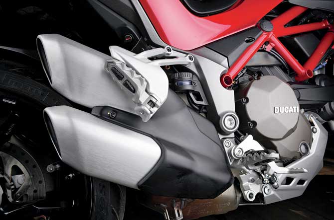 The Multistrada’s exhaust note sounds delicious. PICS/Ducati