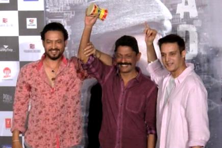 Irrfan Khan, Jimmy Shergil, Nishikant Kamat at the song launch of 'Duma Dum' from 'Madaari'