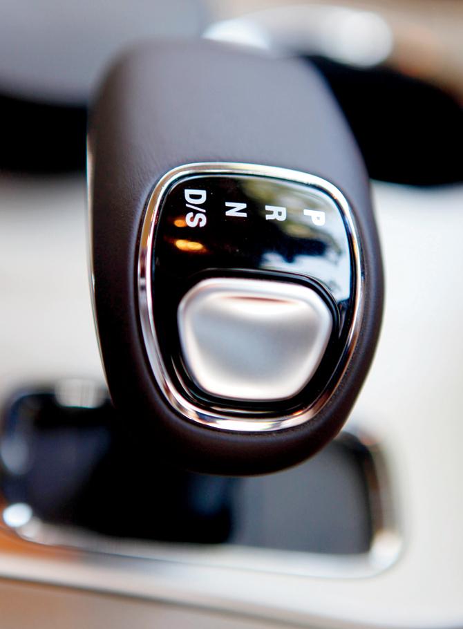 Even the gear selector is shaped ergonomically