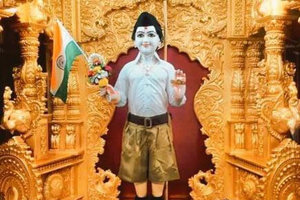 This image of Lord Swaminarayan in RSS uniform has gone viral