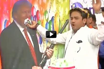 Watch Video: Hindu Sena celebrates Donald Trump's birthday in Delhi
