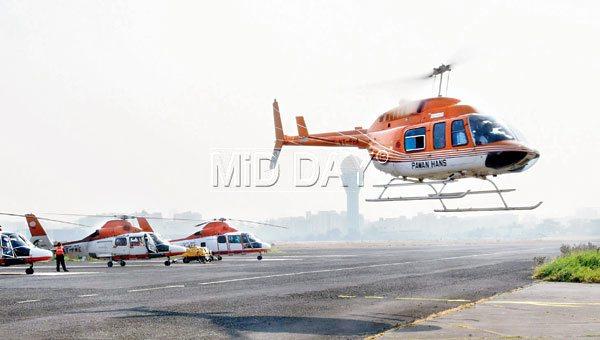 The helicopter is slated to take off from Juhu. PIC/NIMESH DAVE