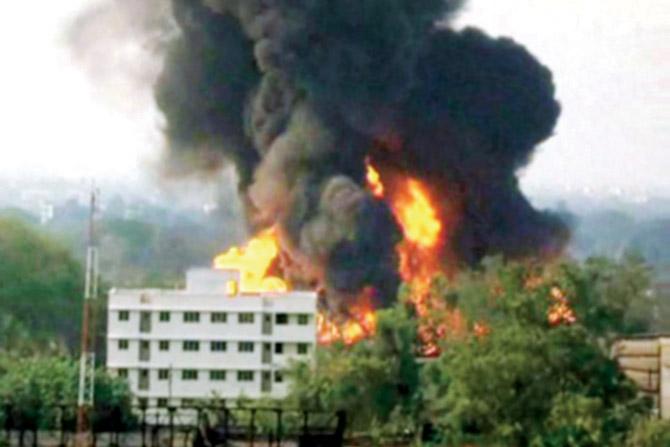  The fire broke out at a chemical plant in MIDC