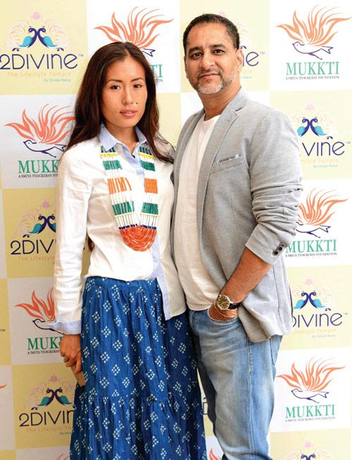 Vikram Bawa with wife Gachui Homring