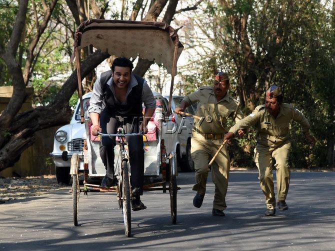 Krushna Abhishek on the sets of his film 