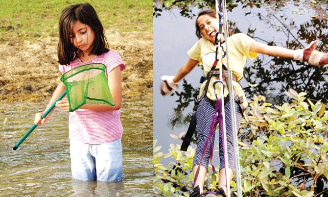 Kids try their hand at dip-netting, ziplining and rafting at the Young Naturalist Camp organised by The Gerry Martin Project in Hunsur 