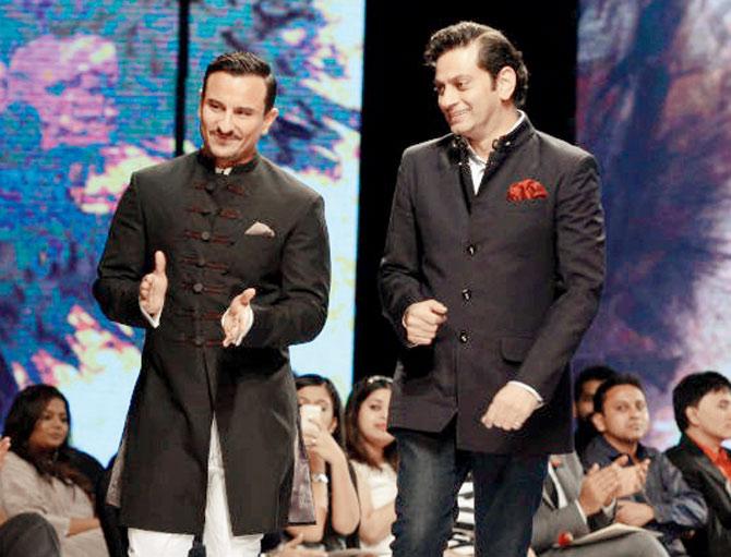 Saif Ali Khan with Raghavendra Rathore 