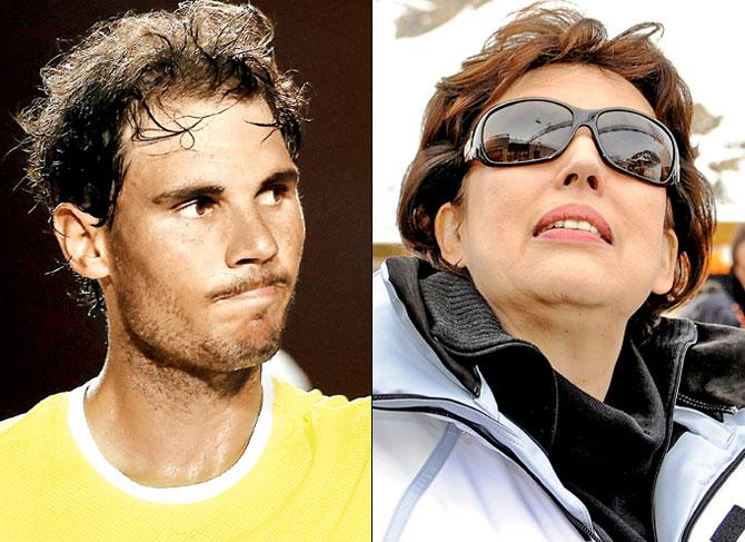 Rafael Nadal and Former French sports minister Roselyne Bachelot