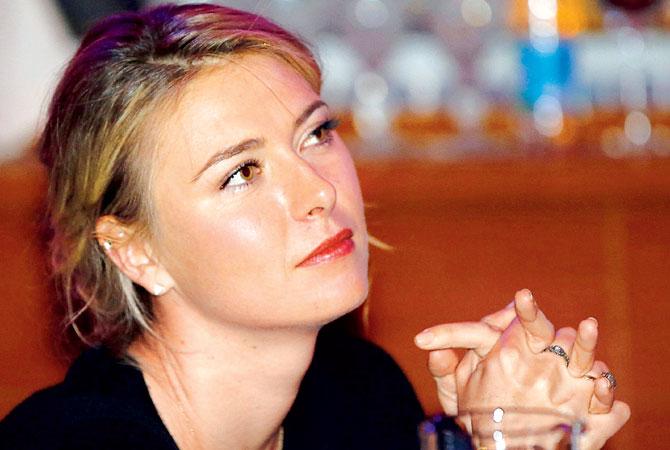 Maria Sharapova at the Fed Cup dinner in Moscow last month. Pic/AFP