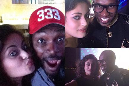 Sneha Ullal parties with Chris Gayle and Dwayne Bravo!