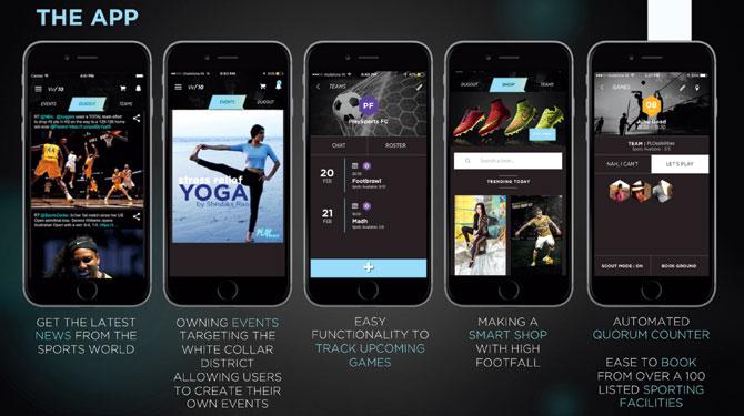 A snapshot of the mobile application PlaySports launched yesterday