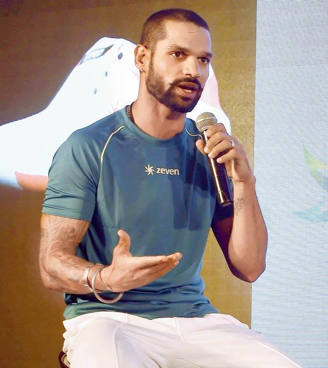 Indian cricketer Shikhar Dhawan at an event in New Delhi last month. Pic/AFP