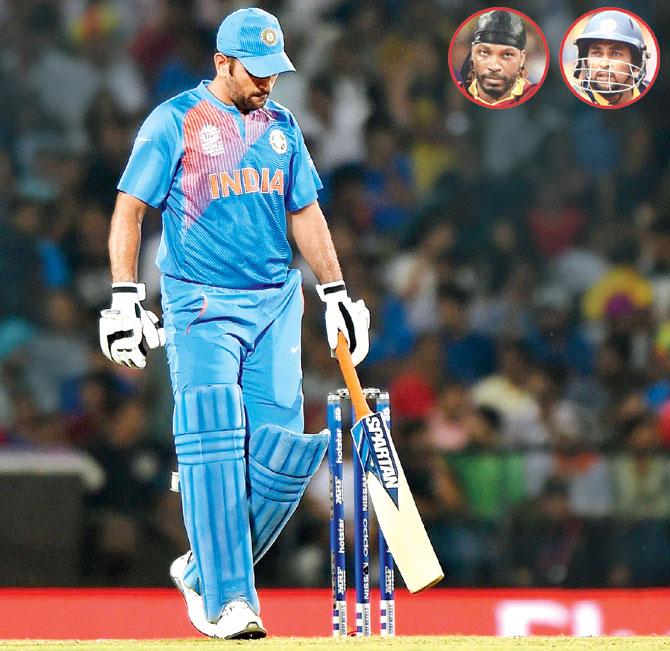 Mahendra Singh Dhoni endures a tense moment in India