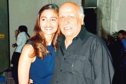 Spotted: Alia Bhatt with father Mahesh Bhatt at a Mumbai film studio