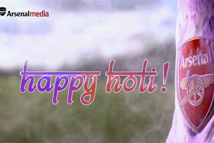 Watch video: English football club Arsenal wish Indian fans 'Happy Holi'