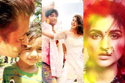 Bollywood and TV stars high on dry Holi