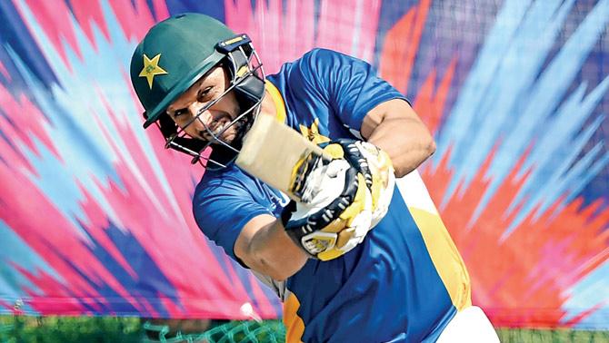 the last hurrah? Pakistan skipper Shahid Afridi during a net session at the PCA Stadium Mohali yesterday. pic/pti