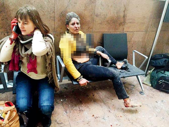 Nidhi Chaphekar (right) after the attack