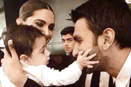 Cute Click! Baby's day out with Ranveer and Deepika