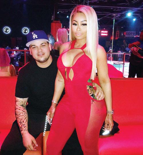 Rob Kardashian and Blac Chyna at the strip club on Friday night