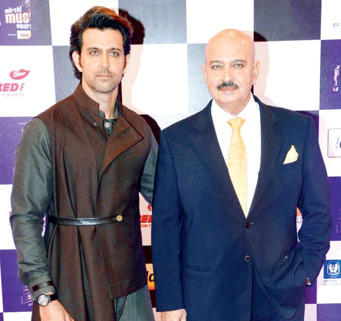 Hrithik Roshan and Rakesh Roshan