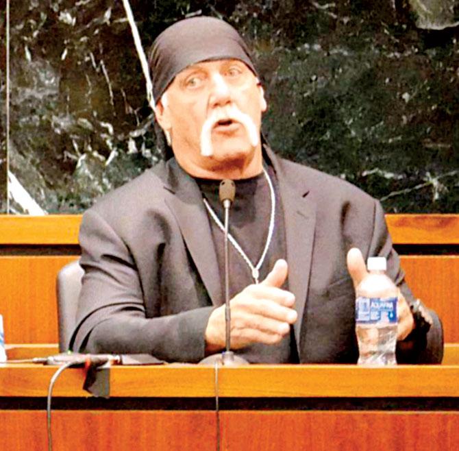 Hulk Hogan testifies at St Petersburg court. Pic/AFP